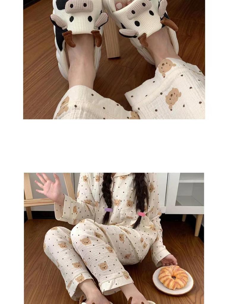 Cute Couple's Linen Slippers: Women's Summer Non-Slip, Thick-Soled, Sweat-Absorbent, Silent Cotton; Four Seasons Men's Style Included.