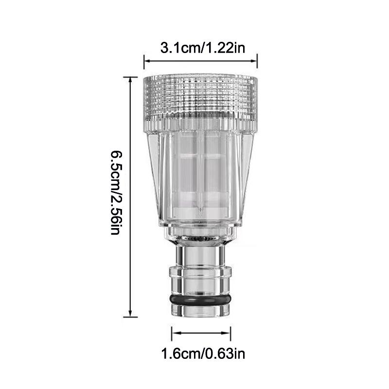 5Pcs Pressure Washer Garden Hose Adapter, 3/4 Inch Pressure Washer Transparent Plastic Water Inlet Filter Replacement Tool