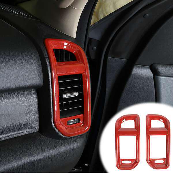 2-Pack Side Air Vent Trim for 18-21 Dodge Ram Center Console
