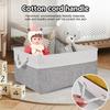 Foldable Storage Cube Organizer Box with Rope Handle Fabric Foldable Storage Basket for Shelves And Closets - Home Organization