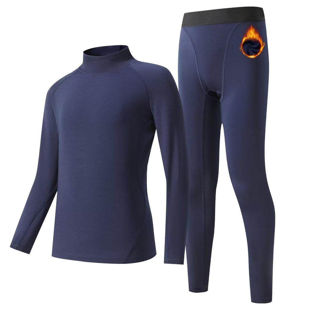 Sillictor Compression Undershirt and Tights Set for and Training Kids' Fleece-Lined High-Neck (Cold-Wearing, Breathable, Quick-Drying) Baseball,