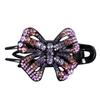 Korean Rhinestone Butterfly Hairpin – Elegant Retro Duckbill Clip for Women