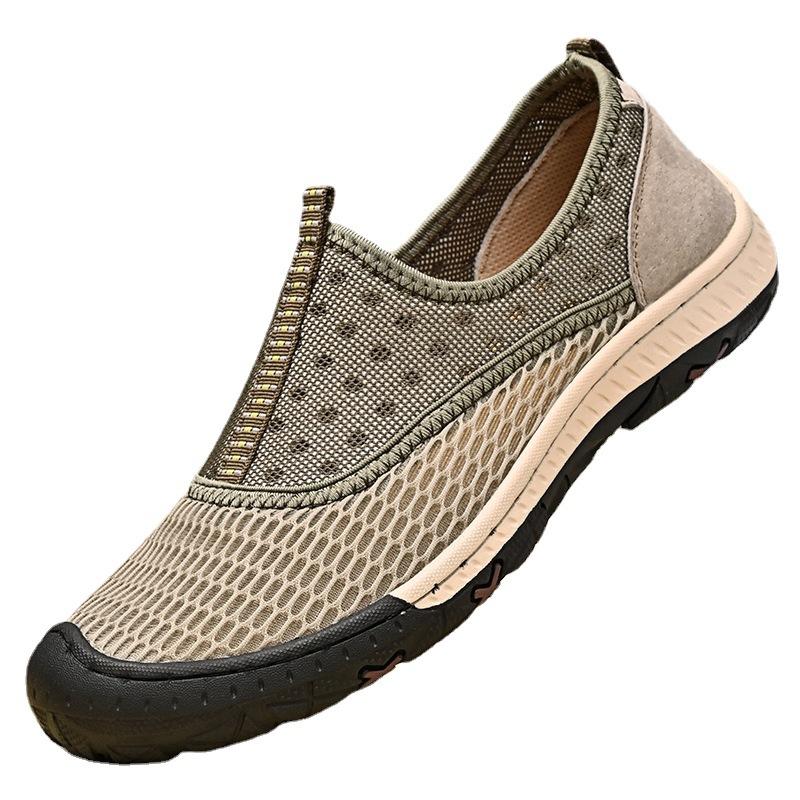 May 9 popular men's shoes summer new breathable independent station mesh large size soft sole travel sports shoes