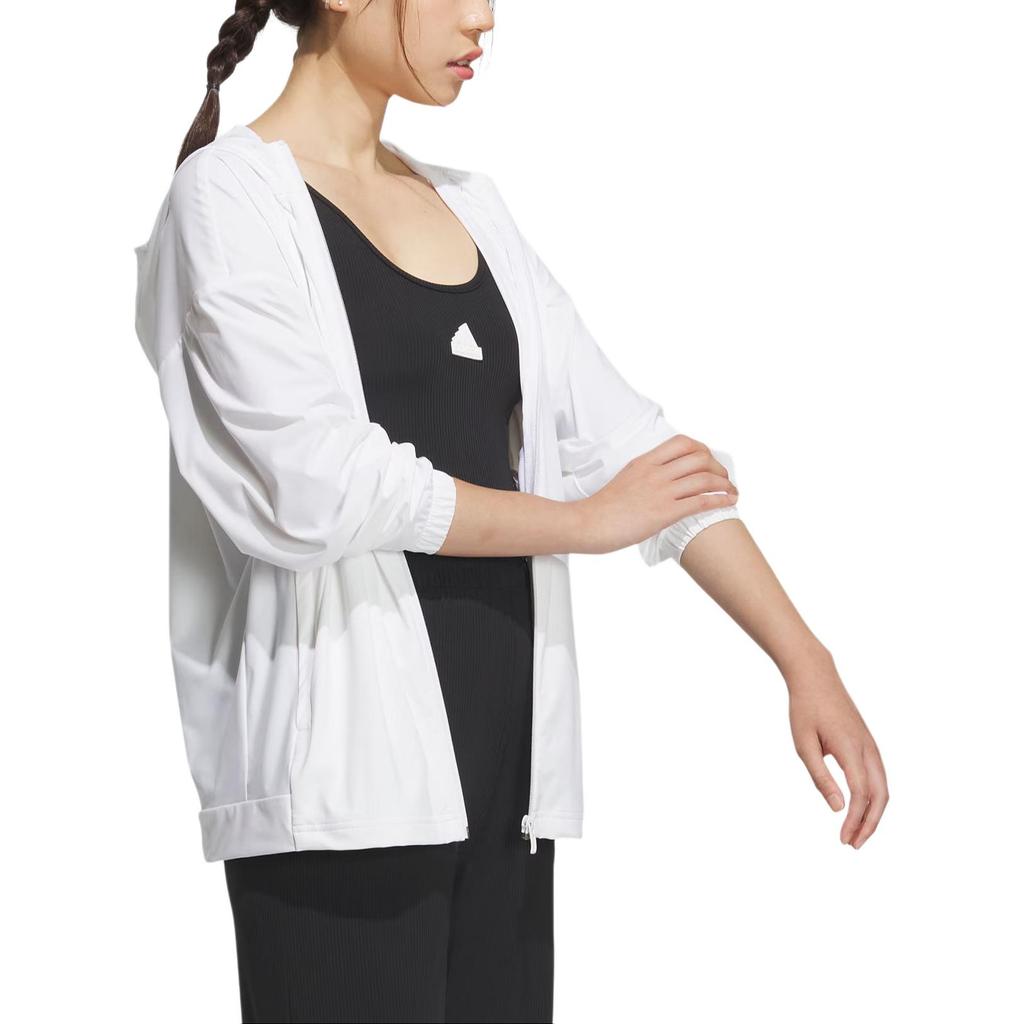 Adidas Ct Kn Jacket With Logo Women Jackets White IT4355