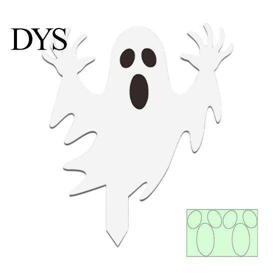 Fluorescent Outdoor Decor Halloween Ghost Garden Stake, Spooky Glow-in-The-Dark Yard Sign, Pumpkin Stakes Scarecrow Acrylic Decoration for Lawn