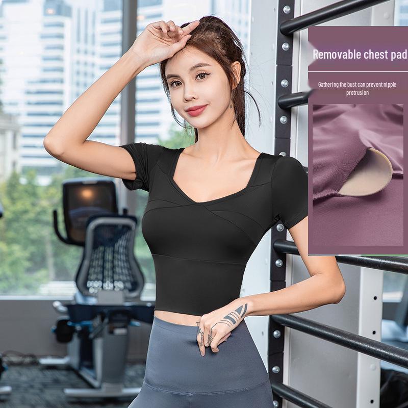 2025 Spring Women's Slimming Short Sleeve Yoga & Fitness Top