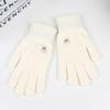 Solid Color Touch Screen Gloves Bear Cycling Gloves Cute Winter Knitted Gloves  Women