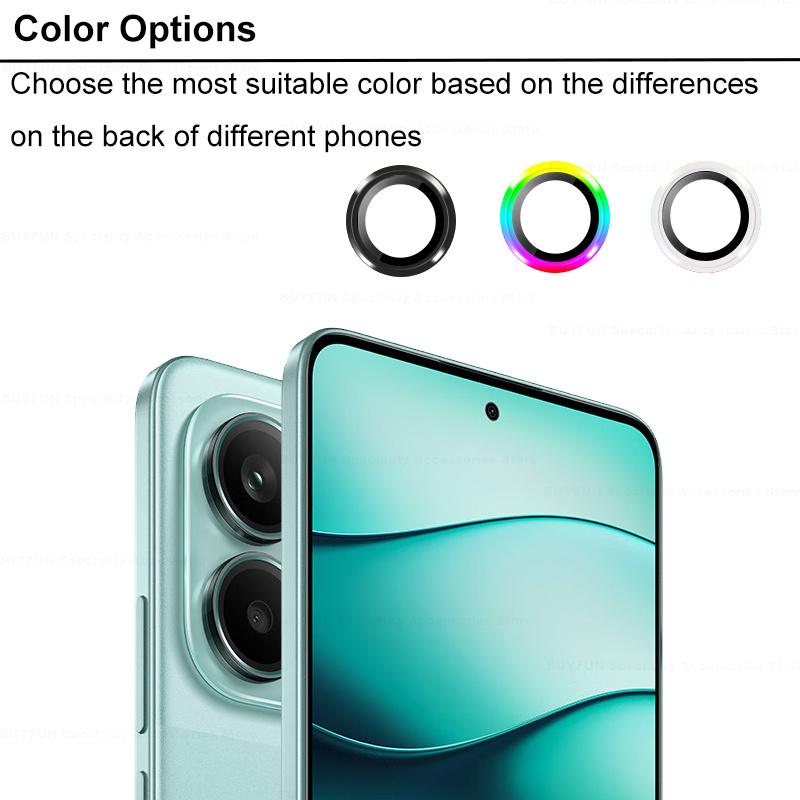Matel Ring + Tempered Glass Phone Camera Lens Film For Xiaomi Redmi Note 13 14 Pro Note13 14Pro Redmy Note13Pro Note14 4G 5G