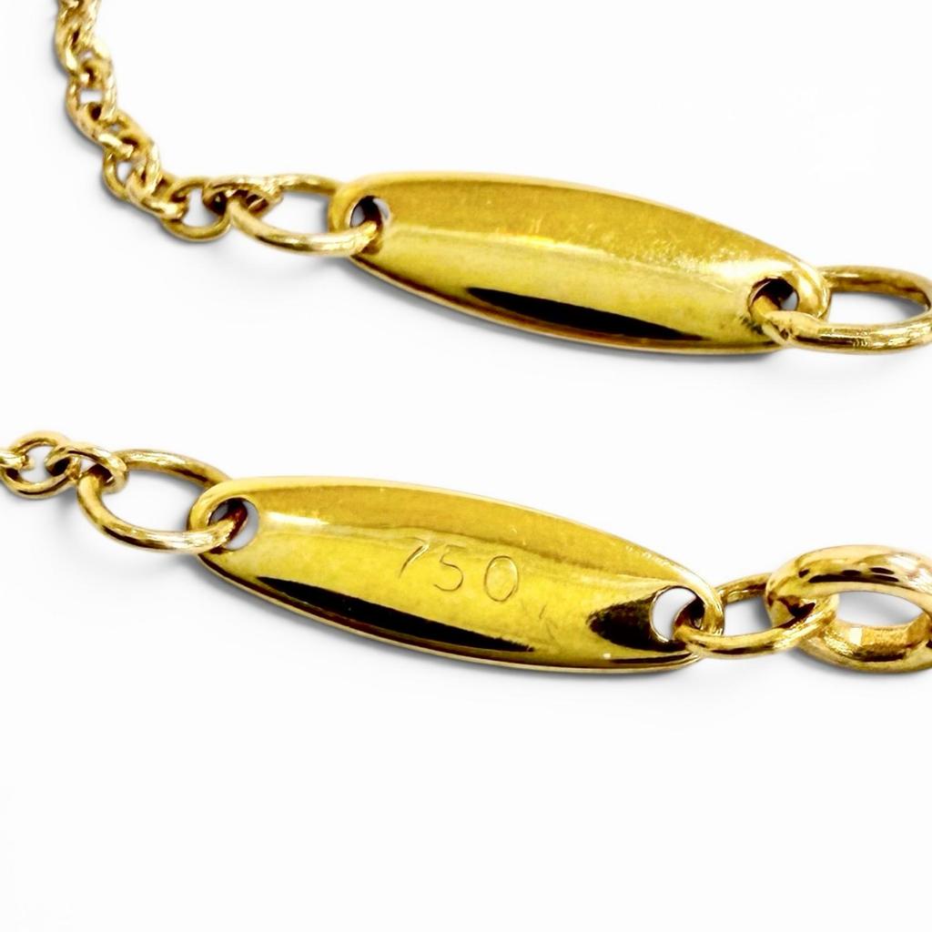 Great TIFFANY&Co. Necklace By the Yard 1P Diamond Setting Diameter Approximately Used