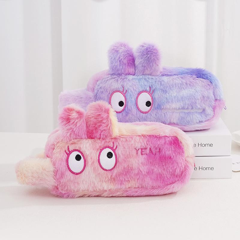 Trousse à crayons en velours grande capacité style Ins Sac de rangement mignon pour fille étudiante Sac à cosmétiques transfrontalier