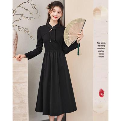 Elegantes Damen Midikleid mit langen Ärmeln