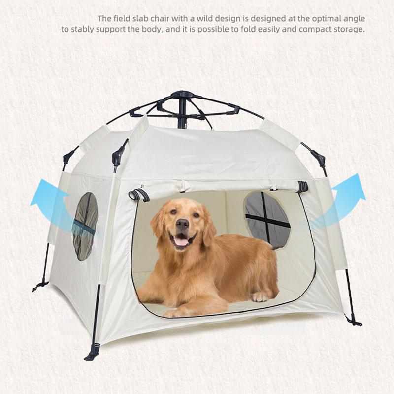 Automatisches Falt-Haustierzelt Wetterfest Tragbar Katzenhundehaus Outdoor Indoor Unterstand Camping Reisezubehör Oxford-Gewebebezug