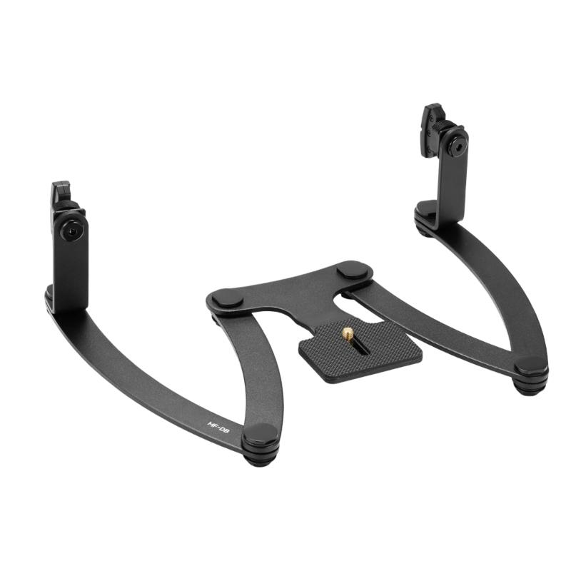 

MFDB Adjustable Angle Double Head Flash Bracket for MF12-DK1 Macro Photography Equipment Providing Stable Use 1