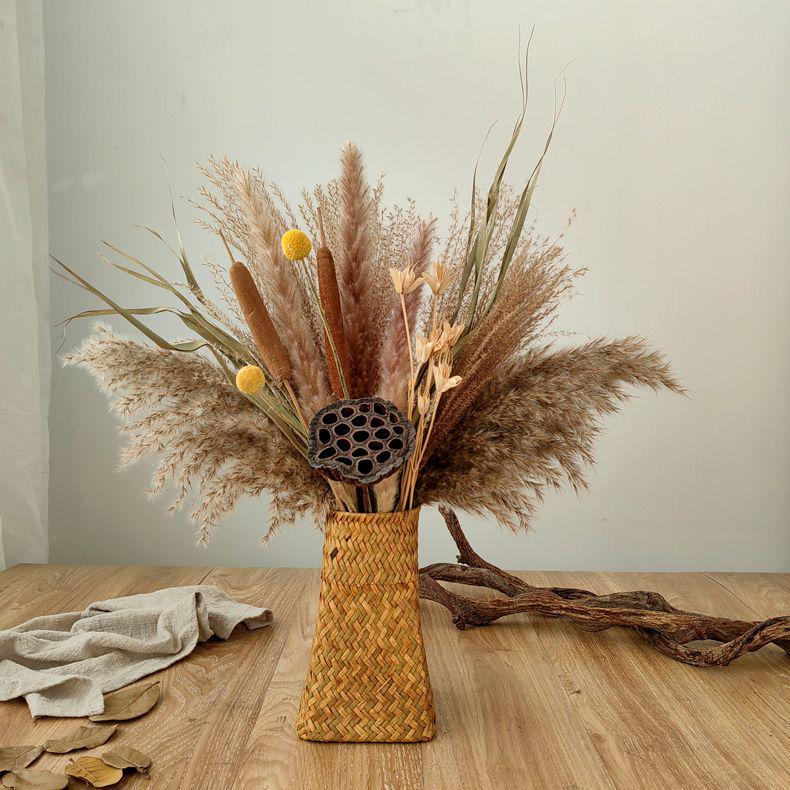 Artistic Retro Reed Dried Flower Bouquet for Home or Store Display