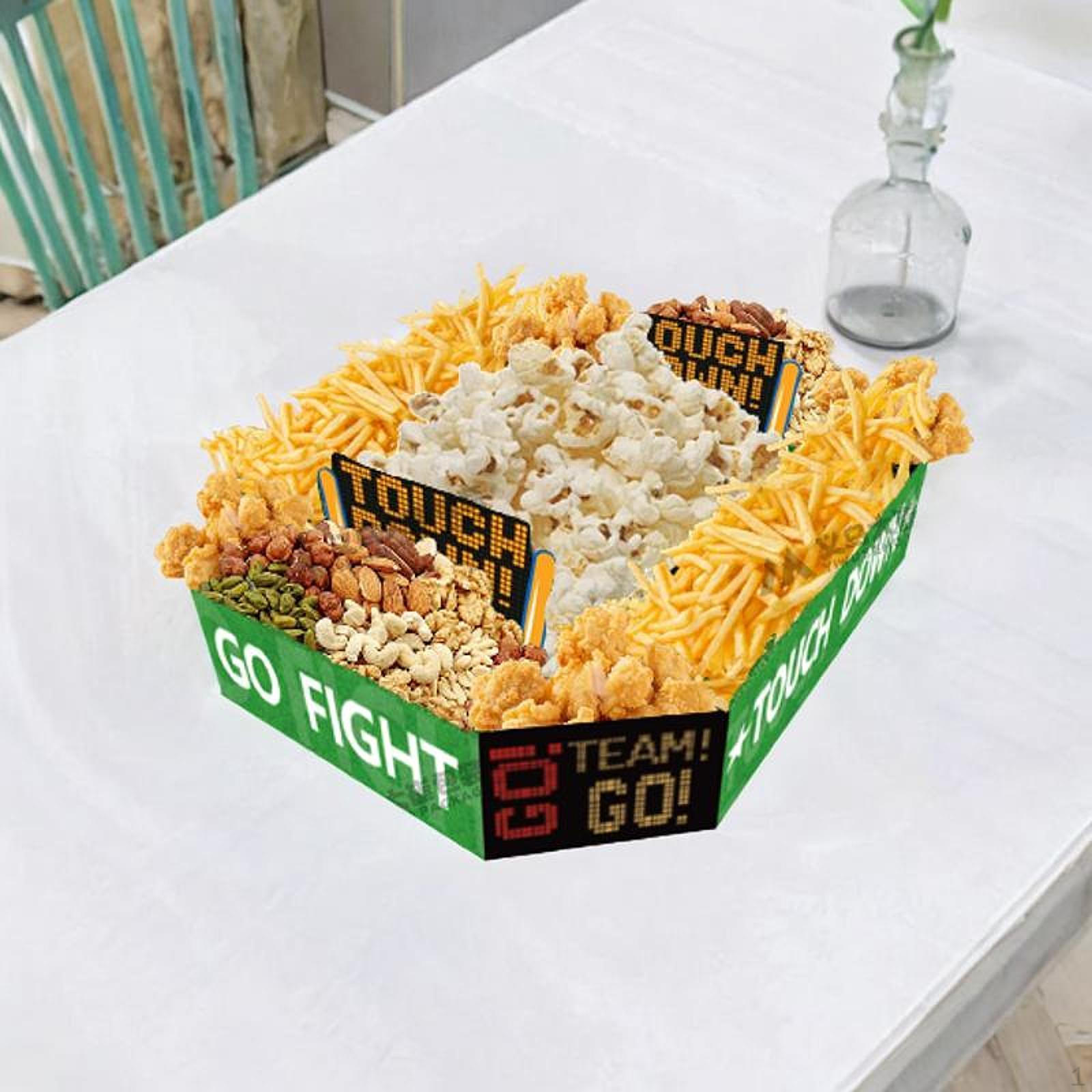 

Football Party Supplies Kit Snack Bowl Decor Compact Size Celebration Set Food Folding Box for