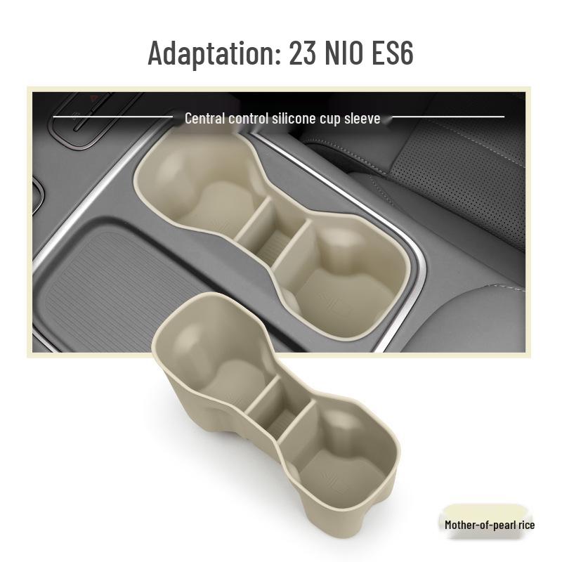 23-24 NIO ES6 Center Console Cup Holder Cover - Car Storage & Decoration Accessories