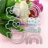 Y5JC Metal Cutting Die Carbon Steel Loves Heart Rainbows Handmade Stencil Template Mold Craft Supplies for DIY Scrapbooking