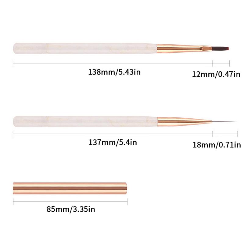 1/2PCS French Plaid Nail Art Brushes Set Line Grid Pattern Drawing Pen For DIY UV Gel Extension Painting Supplies DIY Design