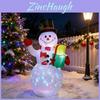 Christmas Inflatable Snowman Decor With Led Lights For Holiday Party Festivities