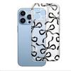 Independent station hot-selling iPhone17/16/15 mobile phone case transparent TPU soft case Apple 14 bow mobile phone case