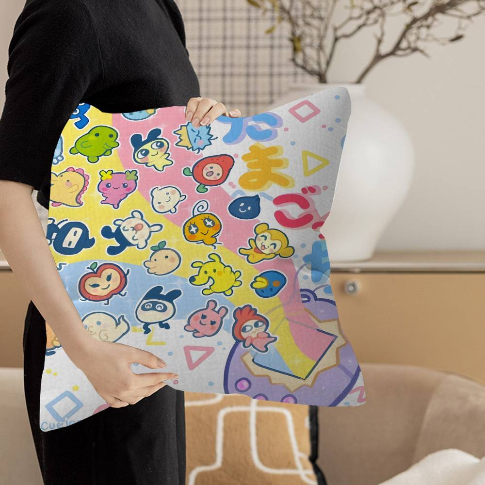 TTamagotchi Cut Friend Game Pillow Cover for Bedroom Room and Living Room Sofa Decorative Cushion Cover