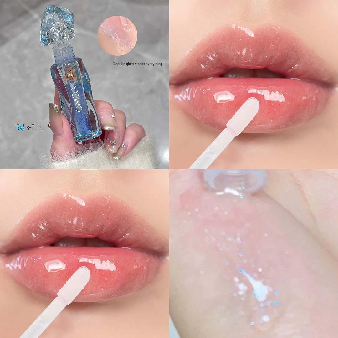 

OMGA Живой Мерцающий Микро-Пьяный Блеск для Губ - Водянистый Пухлый, Прозрачный и Сверкающий Макияж для Студентов и Вечеринок.