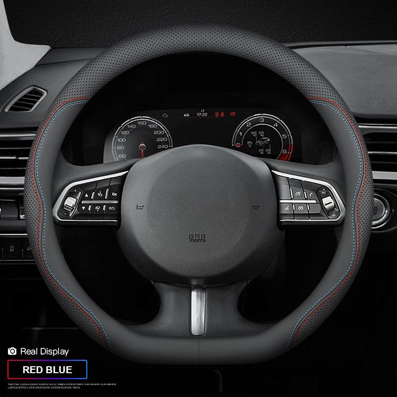 Car Leather Steering Wheel Cover For Citroen C2 C3 C3-XR C4 C5 C6 C4X C5X C4L Xsara Berlingo Picasso Aircross Sega Elysee Jumpy