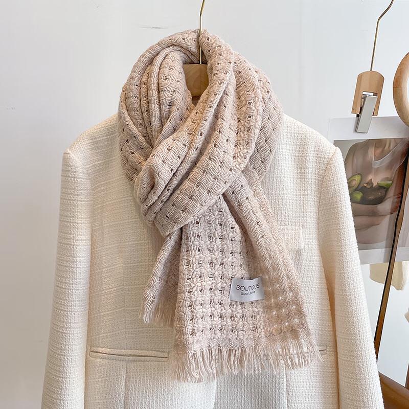 Chic Women s Hollow-Out Wool Scarf and Shawl