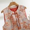 Weste 2025 neue High-End-Satin-Jacquard-Weste für Damen Jahres-Handgefertigte Schnallenweste