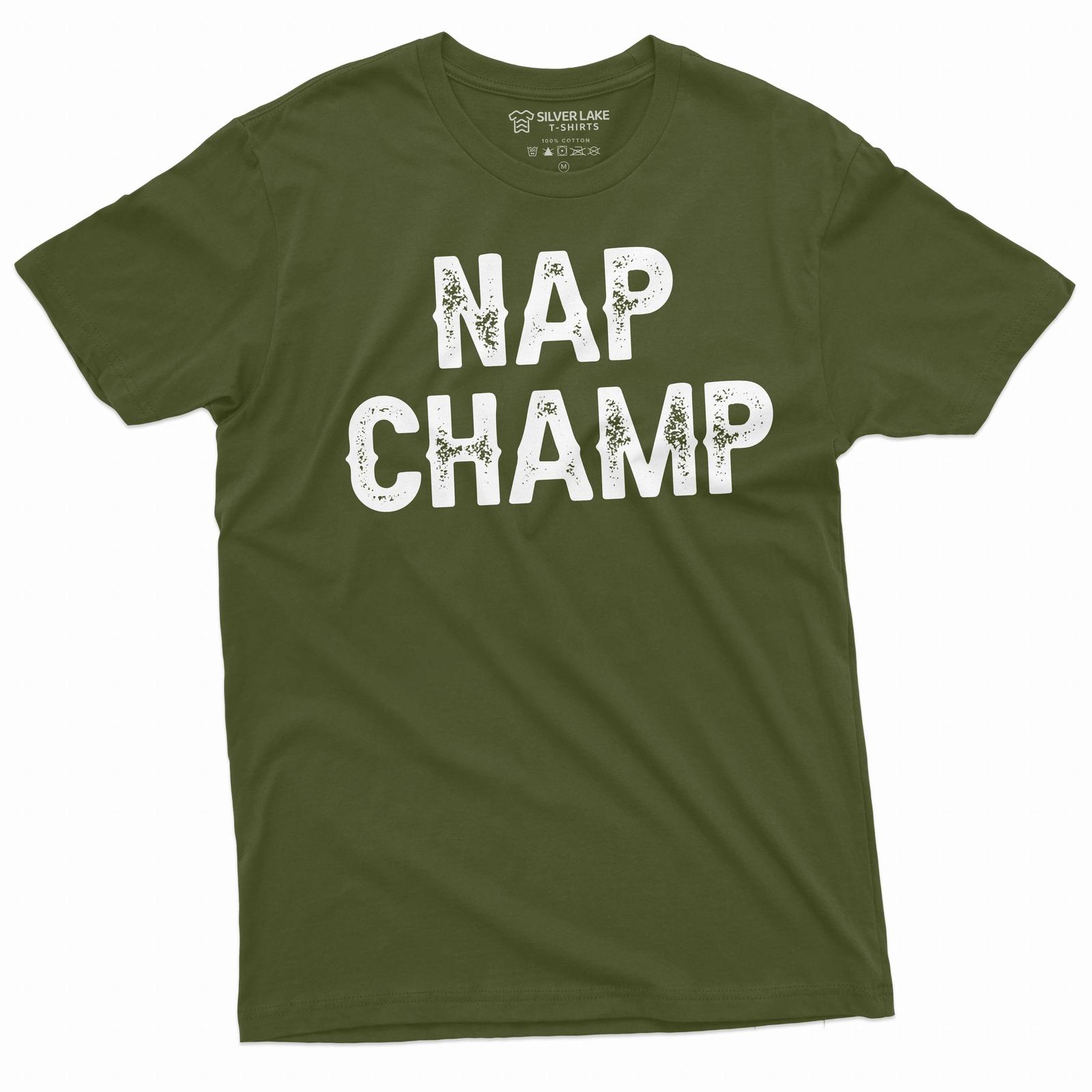Men s Funny Nap Champ T-shirt Funny Grandpa Gifts Grandfather Funny Shirt S