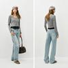 Semir Women's Halter Neck Faux Two-Piece Knit T-Shirt