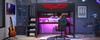 Gaming Loft Bed (140 X 200 Cm) with Desk, Stairs with Storage, LED Lighting and USB Port, Black