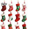 Christmas Party Favors Snowman Countdown Calendar, 24-Day Acrylic Ornament Set with Winter Collectible Holiday Toys Figures, Tree Hanging Decor, Gift