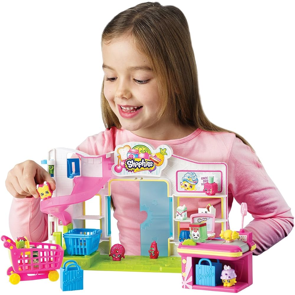 Rangs Shopkins Season 1 Small Mart Playset with Accessories for Pretend Shopping and Role Play