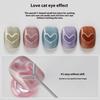 Nail Art Magnet Set with Iron Wire 3D Heart Shaped Magnetic Rod Cat Eyes Polishing Effect Nail Tools