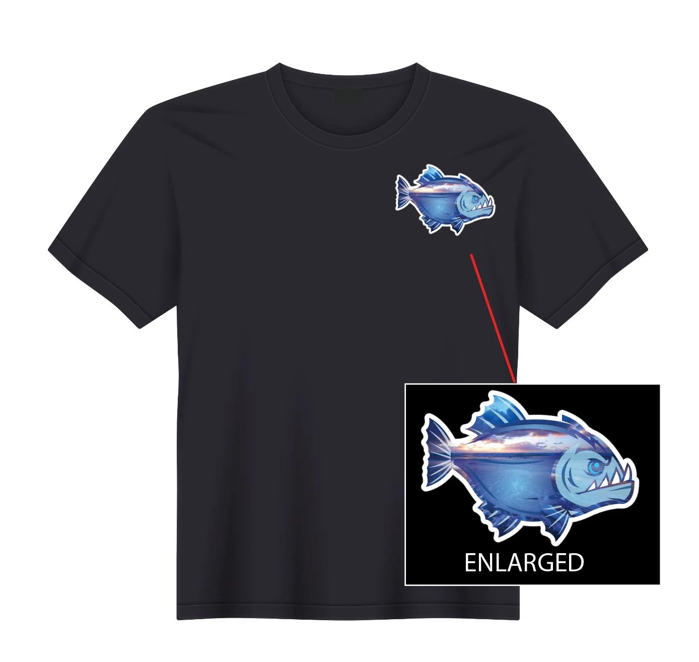 Piranha Sunset Tropical Fish Aquarium Amazons T-Shirt NEW S, M, L, XL M