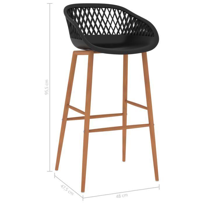 VidaXL Lot de 2 Chaises de Bar, Siège de Pub, Chaise de Bistrot, Meuble de Salle à Manger Cuisine Salon Salle de Séjour 248152