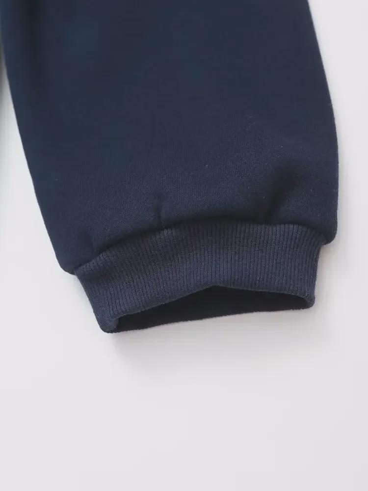 Pulover de damă de toamnă 2024 cu gât rotund, imprimeu cu litere color-block - mânecă lungă, croială largă, stil european și american