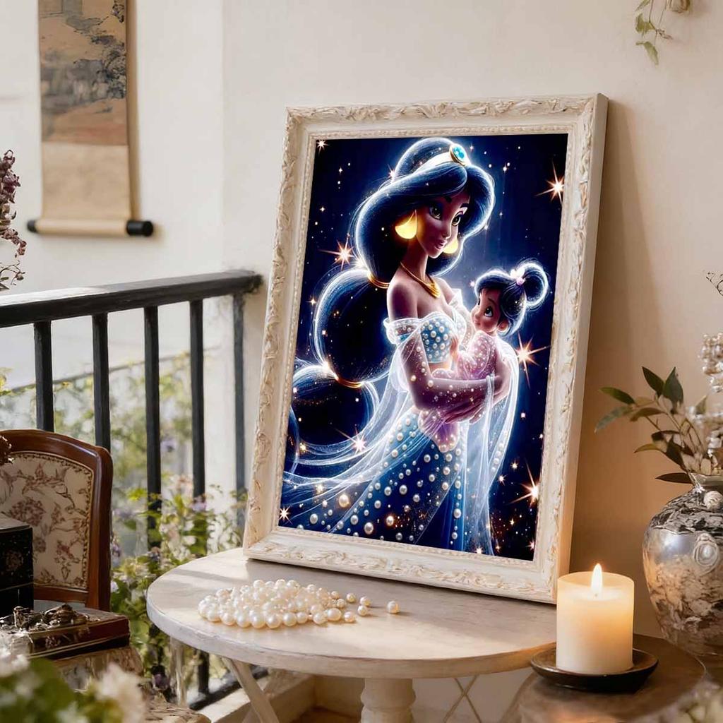 Disney Princess DIY Pearl Diamond Dot Painting Picture Art Crafts Adult Home Decoration Art Diamond Painting 35x45cm Frameless