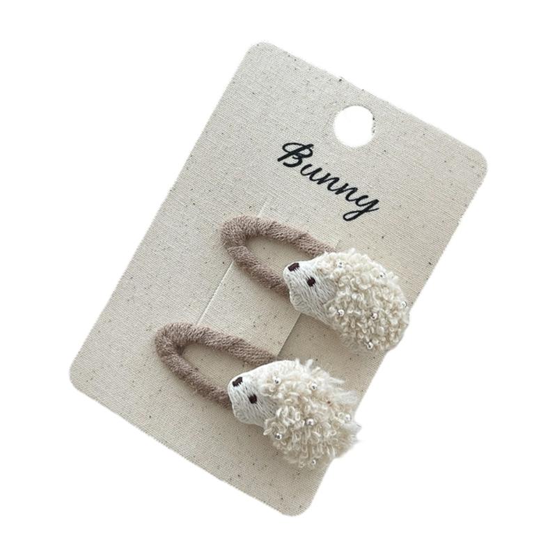 Hedgehog Shaped Hair Clip And Hair Ties For Girls Soft Fabric Hair Accessories Safe For Kids Gentle On Hair