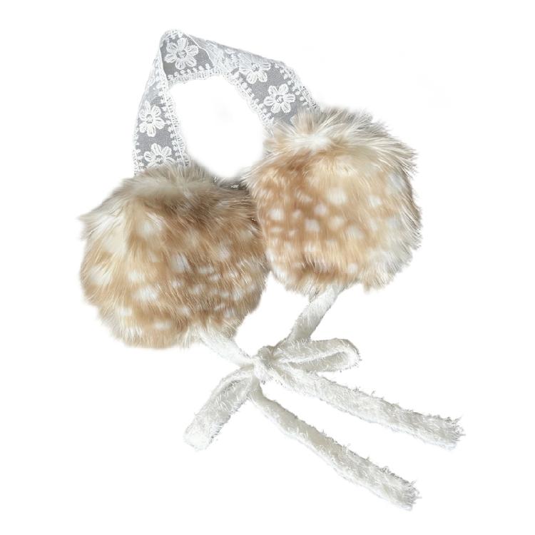 Fashion Deer Pattern Plush Ear Warmers Gentle Touch Ear Muffs For School Travel Winter Activity Student Cycling Earmuffs