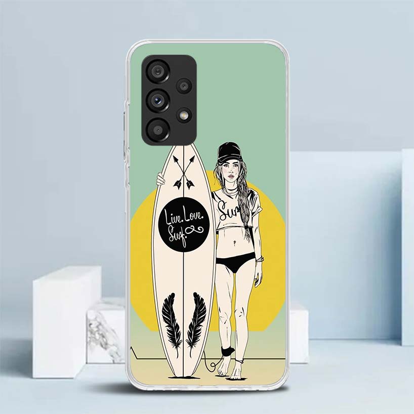 Surf Board Aesthetic for Samsung Galaxy A17 A37 A57 A16 A26 A36 A56 A15 A14 A55 Phone Case A13 A53 A25 A35 A24 A34 A23 A33 Galax