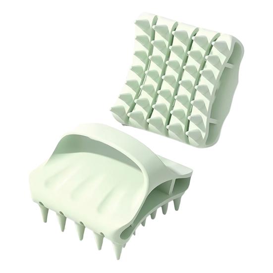 Brosse de Massage pour Shampooing Poils Doux en Silicone Soulage le Mal de Tête Pellicules Brosse de Lavage des Cheveux Outil de Massage Capillaire