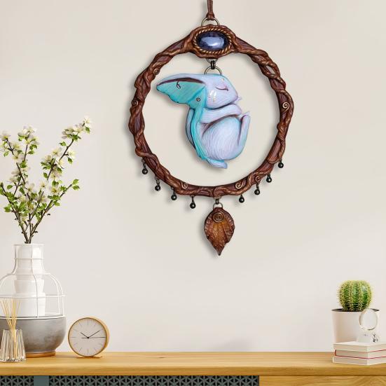 

Handcrafted Moth Hanging Decoration Metal Elf Wall Hanging Sculpture Nature Inspired Artistic G