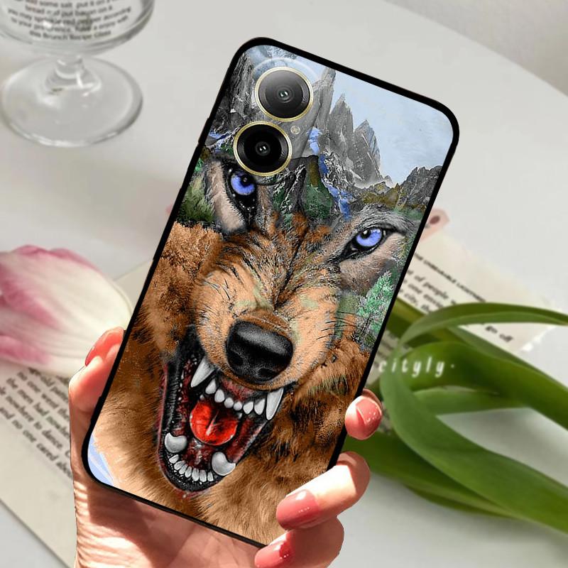 Para Capa Realme C67 animal Silicone TPU Macio Capas Traseiras Para Realme C 67 C67 4G Capa Protetora Desenho Animado Capa RealmeC67 Concha