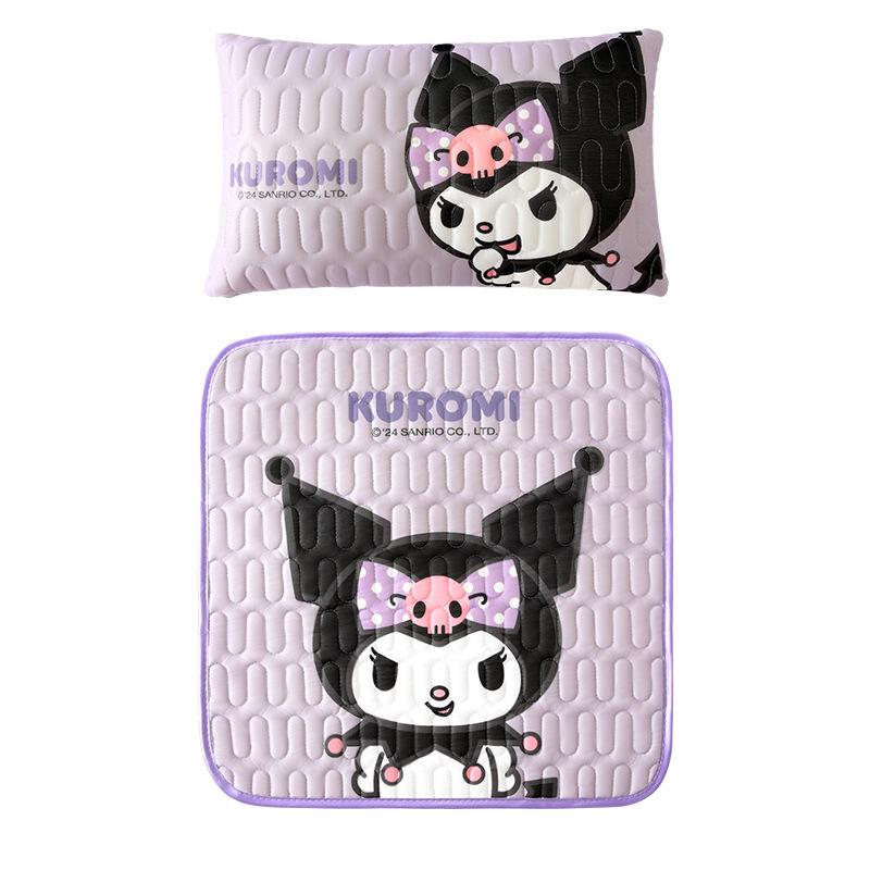 Sanrio Kuromi Car Seat Cushion Summer Ventilation Breathable Latex Cooling Pad for Vehicle Seats Comfortable Support