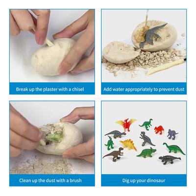 Brinquedos Ovos de Dinossauro Ovos de Dino com 12 Dinossauros e Ferramenta de Escavação STEM Arqueologia Paleontologia