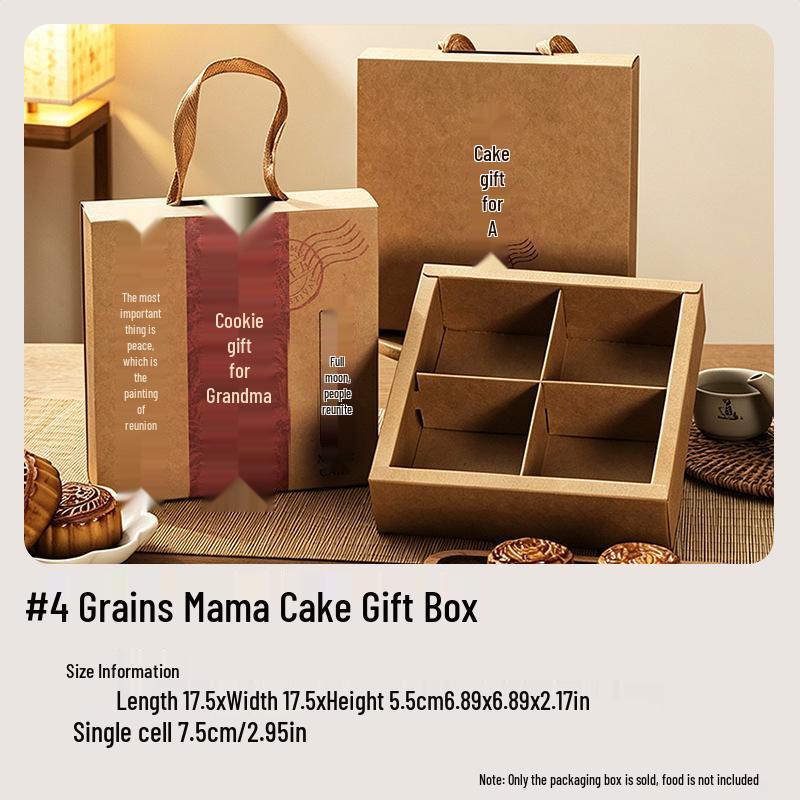 2026 Mid-Autumn Festival High-End 6-Piece Mooncake Gift Box: Taro Paste, Milk Custard, Lava Egg Yolk Crisp