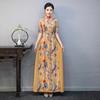 Improved catwalk Aodai cheongsam long dignified atmosphere stage performance program performance clothes national style large size dress