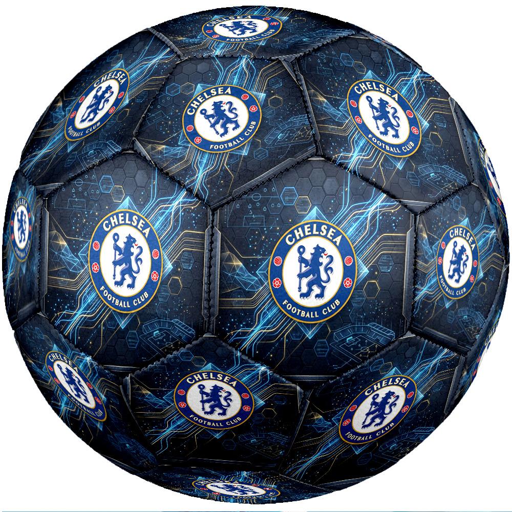 Chelsea FC Theme Soccer Ball Size 5 Soccer Ball Soft Touch Professional Training Football for Outdoor Sports